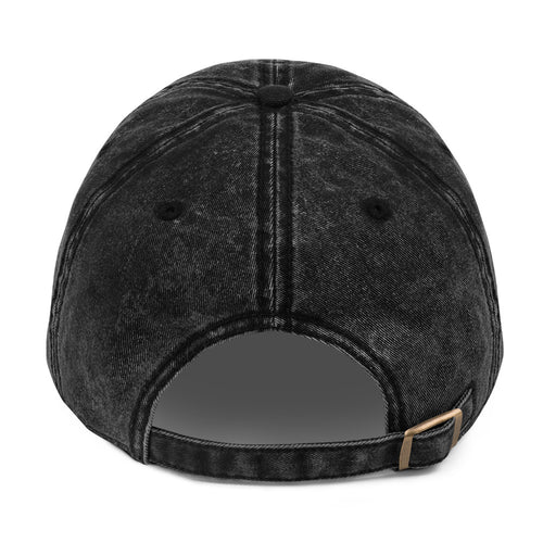 Black denim cap