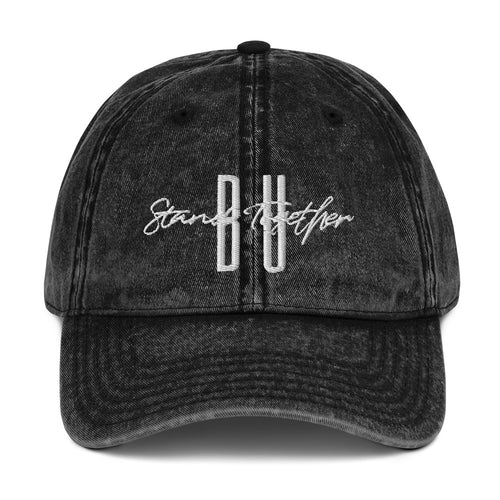 Black denim cap