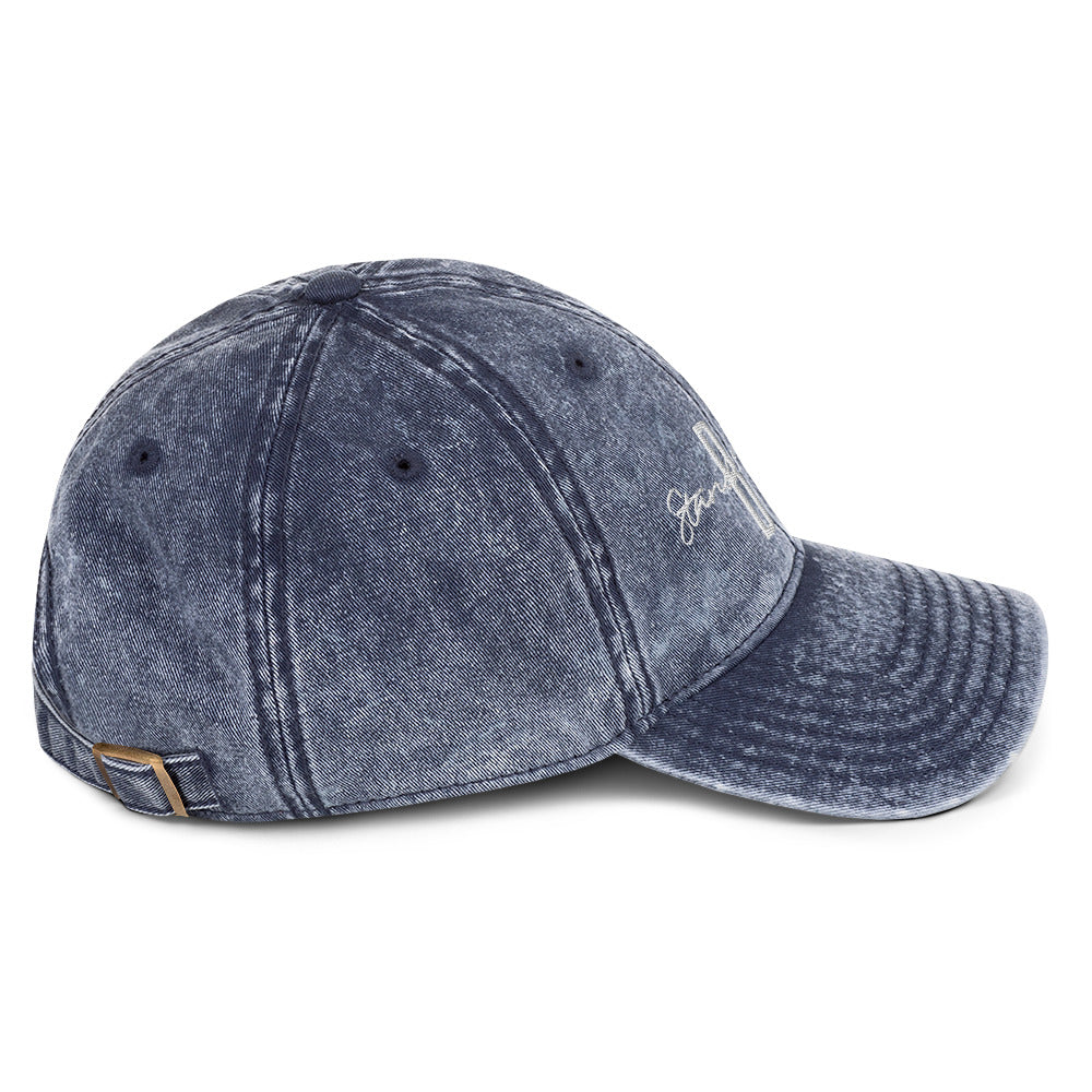 Blue denim cap